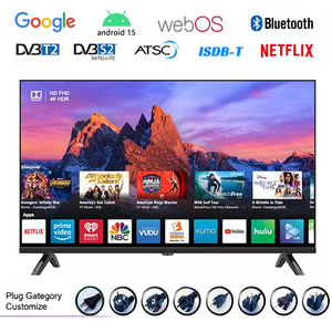 ทีวีสมาร์ทแอนดรอยด์ 4K UHD ขนาด 55 นิ้ว พร้อมระบบ DVB-T2S2 ดิจิตอล LED ทีวีในตัว WiFi USB ขอบโลหะ สำหรับห้องนั่งเล่น มาตรฐาน CE สมาร์ททีวี 55 นิ้ว - Product Image 4
