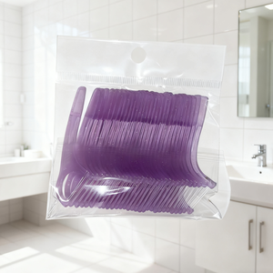Filo Interdentale 2-in-1 Minty Fresh, Confezione da 50, Non Scivoloso, Ecologico, per Igiene Orale, Logo Personalizzabile, Filo al Carbone - Product Image 4