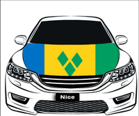 Housse de capot de voiture en polyester élastique imperméable à imprimé numérique drapeau des Bahamas, housse décorative extensible pour capot moteur, drapeau de présentation pour voiture