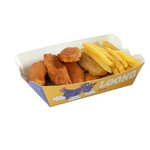 Factory Wholesale Take Away Food Packaging Boxes Custom Hamburger French Fries Popcorn Chicken Nuggets Fried Chicken Boxes