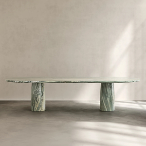 <span class=keywords><strong>Table</strong></span> <span class=keywords><strong>à</strong></span> <span class=keywords><strong>manger</strong></span> ovale de style italien de luxe, en travertin et marbre de qualité supérieure, meubles en pierre naturelle pour salon - Product Image 3