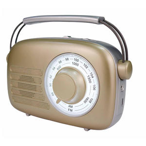 Radio AM FM Portátil Retro Dorada Personalizada, Sintonización Clásica con Puntero, Altavoz Integrado, para Decoración del Hogar y Regalo para Personas Mayores - Product Image 5