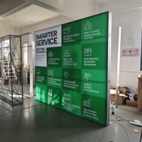 Stand Feria: Caja de Luz Portátil para Inventario y Análisis en Ferias Comerciales de Tecnología para Hostelería, Exhibición de Pared para Stands