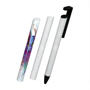 Bolígrafos de Metal blanco para sublimación, bolígrafos en blanco con envoltura retráctil para impresión por sublimación, almacén de EE. UU.