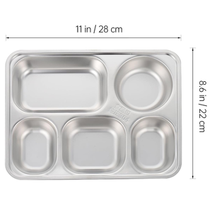 Bán Buôn Tùy Chỉnh Trường Thép Không Gỉ Bữa Ăn Tối Tấm Cấp Thực Phẩm Căng tin Bữa Ăn Tối Tấm Bán Buôn Bữa Ăn Tối Tấm Với Biểu Tượng Tùy Chỉnh - Product Image 3