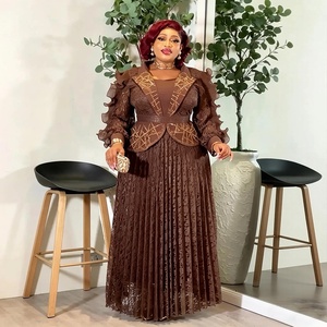 Abiti da festa africani taglie forti da donna 2026: Nuova moda Dashiki <span class=keywords><strong>Ankara</strong></span>, abito da sera elegante per matrimonio, vestito lungo musulmano - Product Image 2
