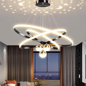 Luce Post-moderna di lusso soggiorno luce stellata luce del cielo stellato luce ciondolo creativo <span class=keywords><strong>lampadari</strong></span> a Led rotondi per Villa ristorante - Product Image 4