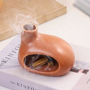 Soporte de salvia popular ecológico, portavelas de cerámica, estufa de Aroma, soporte de material antiguo de madera sagrada, soporte de <span class=keywords><strong>palo</strong></span> de incienso de madera sagrada - Product Image 6