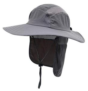 Chapeau seau en polyester de qualité supérieure extérieur UPF 50 + chapeau de soleil chapeau de pêche en maille à large bord avec rabat de cou séchage rapide - Product Image 2