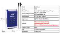 Chargeur de batterie intelligent à charge rapide à 4 emplacements, écran LCD électrique AA AAA, chargeur de batterie 1.2V