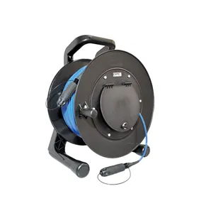 Cable Fibre Optic Fiber Optic Connector Black Cable Waterproof Reel Deployable Broadcast Cable Reel Management System