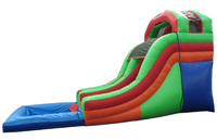Neue design spaß aufblasbare blau wasser rutsche mit pool für kinder und erwachsene für verkauf