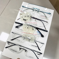Monture optique 3 pièces sans monture en titane, de haute qualité, en métal inoxydable, style carré, tendance