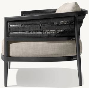 Ensemble de <span class=keywords><strong>salon</strong></span> de <span class=keywords><strong>jardin</strong></span> modulaire de luxe, design moderne, en aluminium, pour patio, avec canapé extérieur sectionnel. - Product Image 3