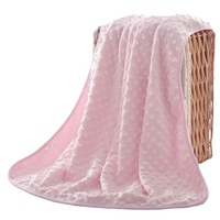Couverture réversible Super en peluche, plaid pour bébé très doux à pois, Double couche, berceau pour nouveau-né, sécurité