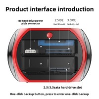 Box per Disco Rigido Portatile USB per Computer Desktop e Notebook, Supporto 2.5 SATA 3.5 Pollici, Porta Seriale IDE Parallela Modello 575D