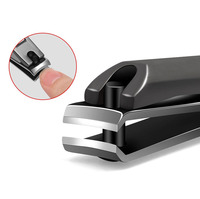 Ensemble de coupe-ongles en acier inoxydable 3 pièces avec poignées noires, durables et faciles à utiliser, coupe-ongles pour doigts et orteils