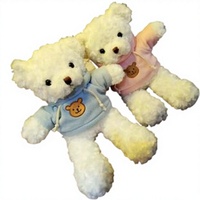 Ours en peluche blanc avec capuche, jouet en peluche doux, poupée en peluche pour cadeau d'anniversaire