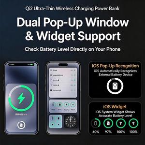 <span class=keywords><strong>Batterie</strong></span> <span class=keywords><strong>externe</strong></span> ultra-mince 5,5 mm sans fil 3-en-1 avec chargement magnétique, chargeur portable sécurisé PD 20W, <span class=keywords><strong>batterie</strong></span> solide à l'oxyde de lithium-cobalt - Product Image 6