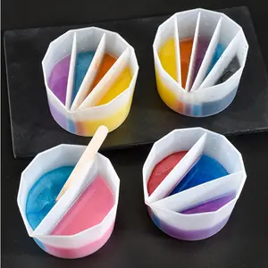 DLR964 DIY 2/3/4/5 клетка кристаллический клей силиконовая цветная чашка смешанные цвета подходящая силиконовая чашка
