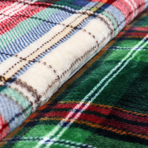 Nuovi doppi strati stampa a quadri Sherpa invernale coperta per divano letto divano - Product Image 3