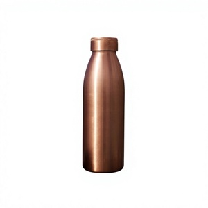 <b>Plain</b> Copper <b>Bottle</b> With Screw On Lid BPA Free Leakproof High Insulated Metal <b>Water</b> <b>Bottle</b> In Stocked Health Hygenic - Product Image 1