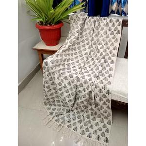 Premium 100% Cotton <b>Throw</b> <b>Blanket</b> Printed Tassels Eco-friendly Lightweight All-Season for Handmade Housewarming Gift - Product Image 1