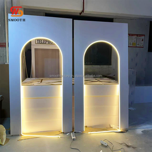 Soporte de arco de fondo brillante de PVC liso moderno decoración de escenario de boda telón de fondo de pared para decoraciones de fiesta - Product Image 3