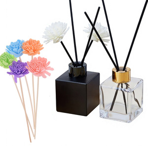 3MM 4MM PET Black Natural Color Fiber <b>Stick</b> With Square <b>Diffuser</b> Bottle For Home Aroma Reed <b>Diffuser</b> - Product Image 1