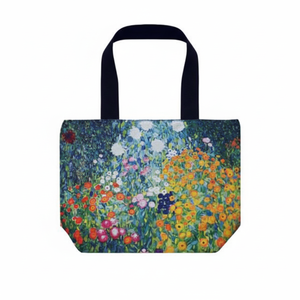 AU-01807 Sac fourre-tout pour femme Klimt Art Design 'Flower Garden' Élégantes bretelles en forme de L - Product Image 1