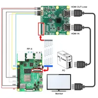 Module convertisseur HDMI vers CSI-2 avec sortie HDMI en boucle, prend en charge la sortie audio I2S pour Raspberry Pi 5B/4B//3B/Zero/CM5/CM