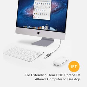 <strong>USB</strong> 3.0 Extension <strong>Cable</strong> with Right Angle PVC Jacket Braid Shielding Male Female <strong>Extender</strong> Cord for Printer iOS Computer Scanner - Product Image 6