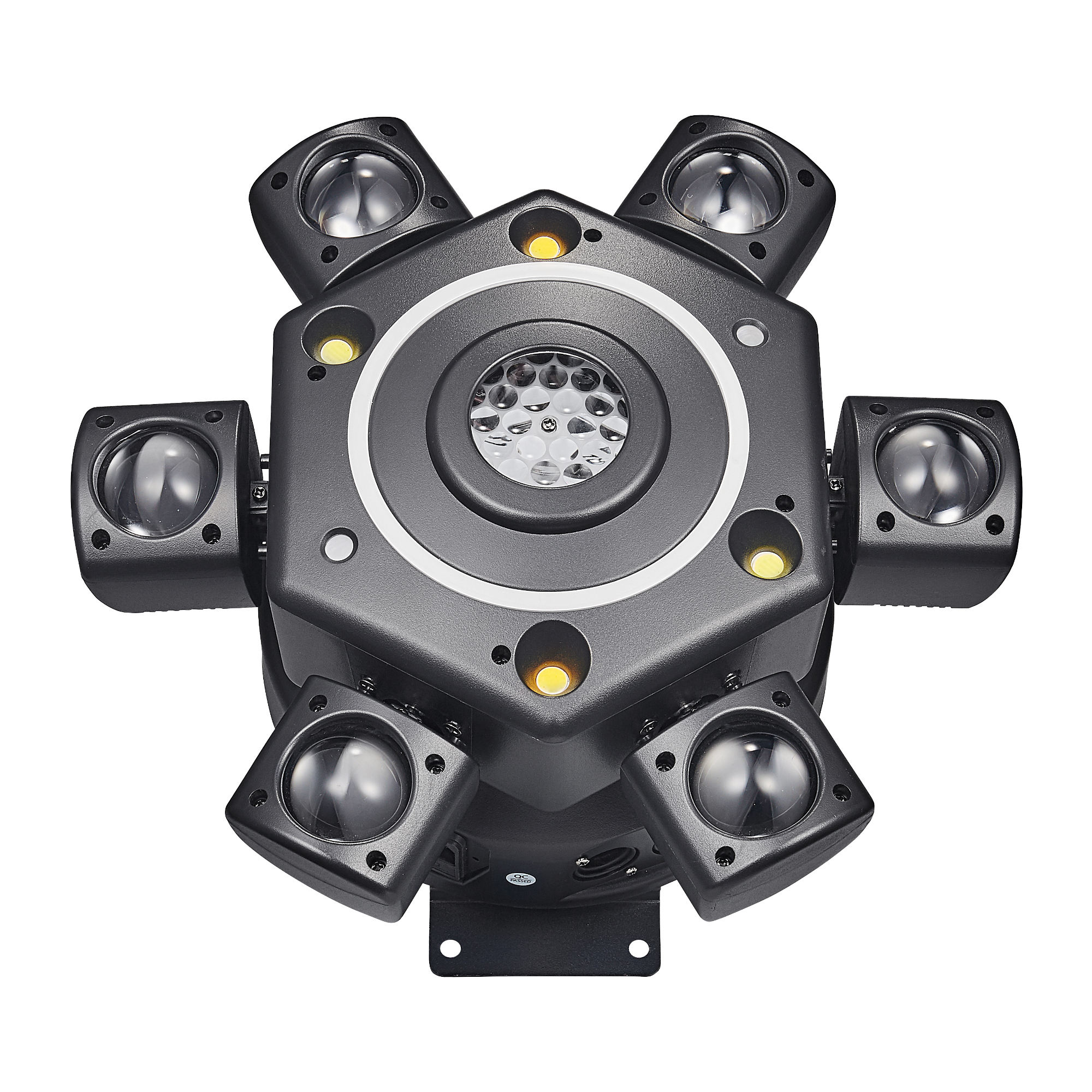 100W Six-Arm Rotating Moving Head DJ LED Light RGB DMX512/Sound-Activated Nest Compatible Stage/Disco/Party Event Light