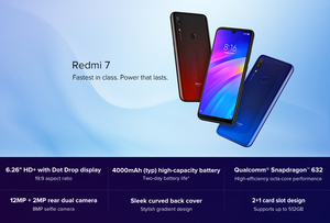 Precio de fábrica En stock Al por mayor Global Barato 3GB 32GB Redmi 7 <span class=keywords><strong>Xiaomi</strong></span> Teléfono móvil Teléfonos celulares Smartphone - Product Image 6