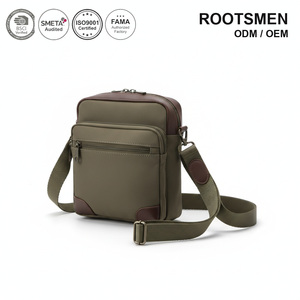 Nylon PU Sacoche Crossbody <b>Bag</b> BSCI Factory <b>Mens</b> <b>Shoulder</b> <b>Bag</b> Multi Pocket Custom Logo Travel Tool <b>Bag</b> 18x24x7cm - Product Image 1