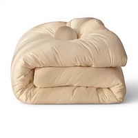 Couette de lit en fibres mélangées, garnissage en coton, soie et plumes, super douce, épaisse, chaude, toutes saisons, pour dortoir