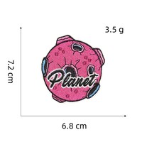 Patch brodé thermocollant fait main pour fille, série rose, motif mode