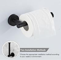 Ensemble d'accessoires de barre porte-serviettes pour hôtel et appartement, moderne et écologique, en acier inoxydable noir mat, mural, 5 pièces pour salle de bain