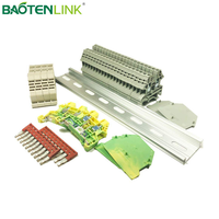 Bloc de bornes universel UK 2.5B pour rail DIN, pince à vis 2.5mm, boîtier PA66, contacts en cuivre, 32A 800V pour câblage de tableau de commande