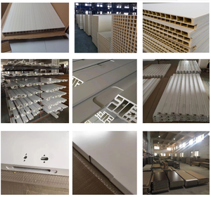 Israele market Hot other WPC porte 4 linee liscio bianco innescato impermeabile bagno camera da letto WPC verniciato telaio della porta - Product Image 5