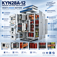 Armoire de distribution électrique triphasée moyenne tension KYN28 IP4X en cuivre pour intérieur, 12 kV, personnalisable en métal