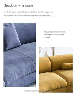 Meuble en velours bleu italien pour salon, design moderne de qualité supérieure, coupe contemporaine, pour canapé, maison - Product Image 3