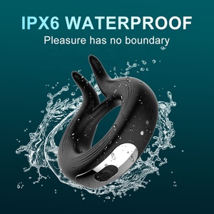 Hot Sale Sexy Masturbation Sexspielzeug Schwarz Fernbedienung Silikon ring Vibrierende und verzögerte Ejakulation Penis ringe für Erwachsene - Product Image 2