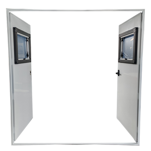 Portes doubles d'entrée arrière en profilé aluminium <span class=keywords><strong>sur</strong></span> <span class=keywords><strong>mesure</strong></span>, fabriquées en usine, 1400x1850mm, angles droits, pour caravane, <span class=keywords><strong>camping</strong></span>-<span class=keywords><strong>car</strong></span>, VR - Product Image 3