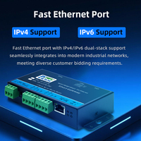 Convertidor Industrial de Serie a Ethernet de 2 Puertos, RS232/485/422 Modbus TCP RTU MQTT Gateway con Puesta en Marcha Activa