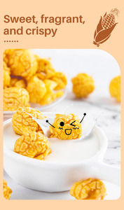 Popcorn Sucré Personnalisé Saveur Céréales 150g * 20 Boîtes, Crème <span class=keywords><strong>Caramel</strong></span>, Chocolat Noir, Algues Marines - Fournisseur <span class=keywords><strong>d</strong></span>'Usine - Product Image 6