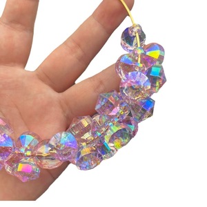 Cuentas colgantes de cristal facetado con forma de gota de agua, 17x14mm, iridiscentes, para hacer joyería DIY, accesorios unisex para uso diario - Product Image 5