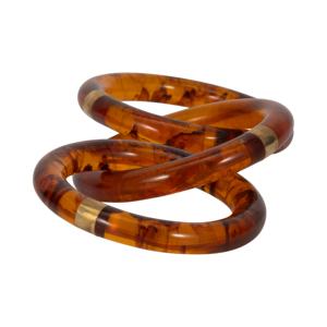 Scultura decorativa in poliresina con anelli interconnessi per la casa, il bagno, il soggiorno, l'ufficio, la mensola, il tavolino da caffè. - Product Image 3