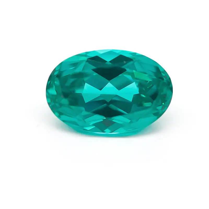 Yinzheng high quality lab diamond oval cut loose gemstone dark color paraiba
