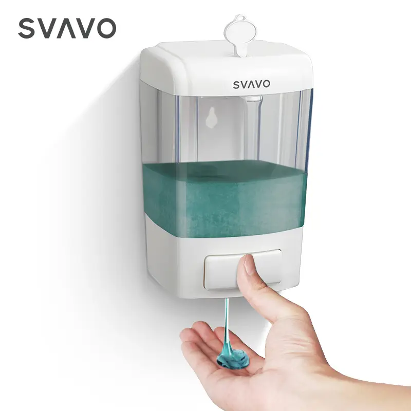 Savon-dispensador de jabón Manual para el baño, dosificador Manual de jabon para colgar en la pared